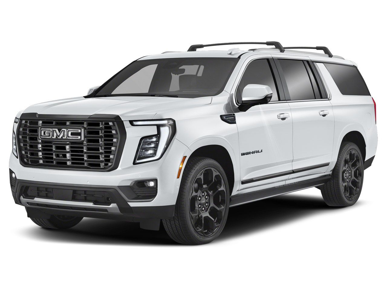 2025 GMC Yukon XL Denali in Summit White — front three-quarter view
