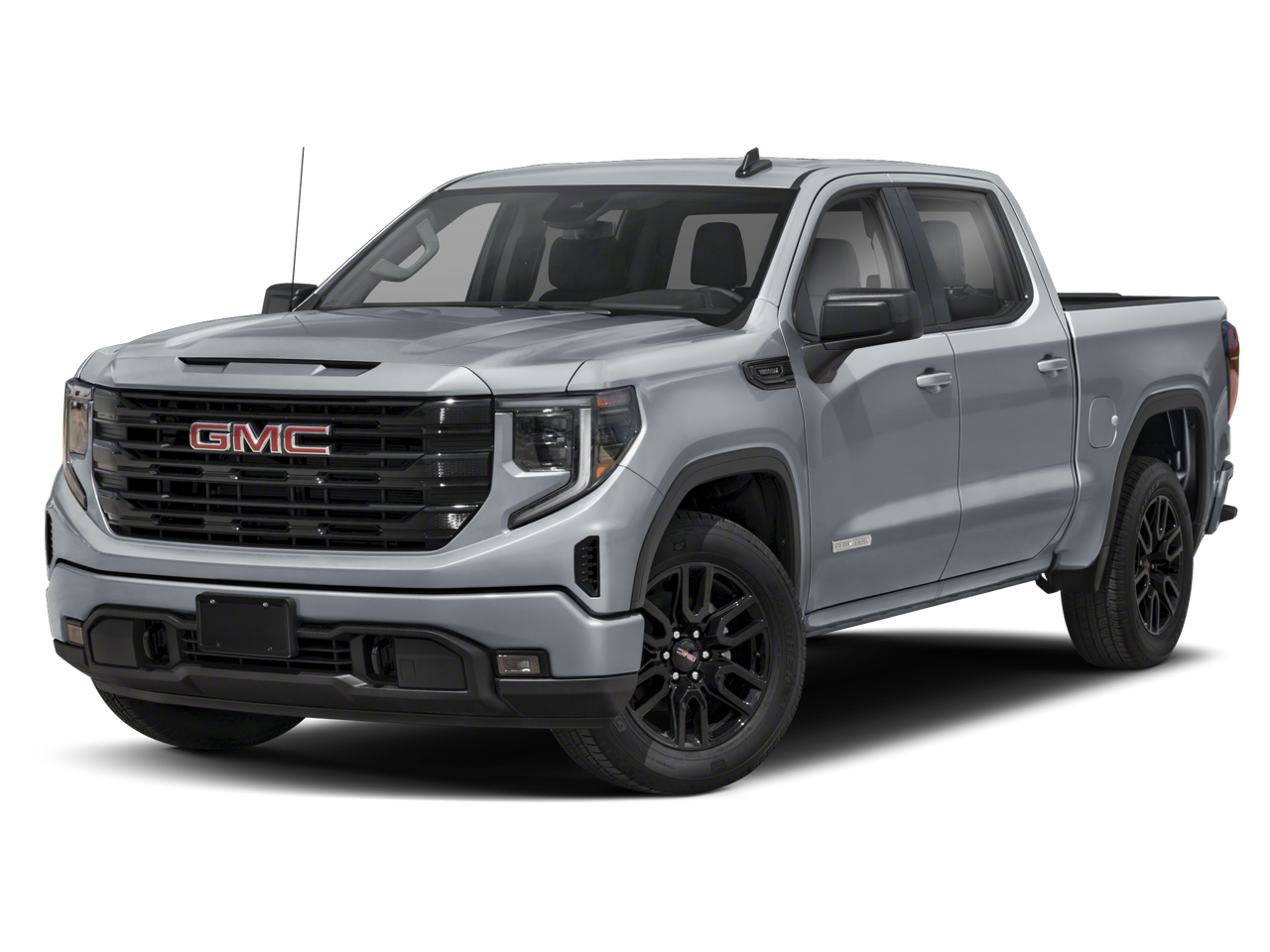 2026 GMC Sierra 1500 Elevation in Titanium Rush Metallic — front three-quarter view