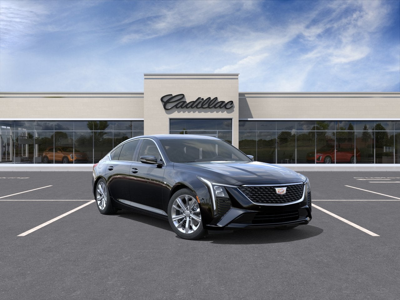 2026 Cadillac CT5 Premium Luxury in Black Raven — front three-quarter view
