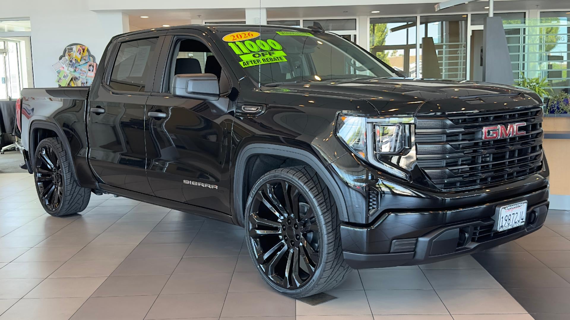 2026 GMC Sierra 1500 Pro in Onyx Black — front three-quarter view