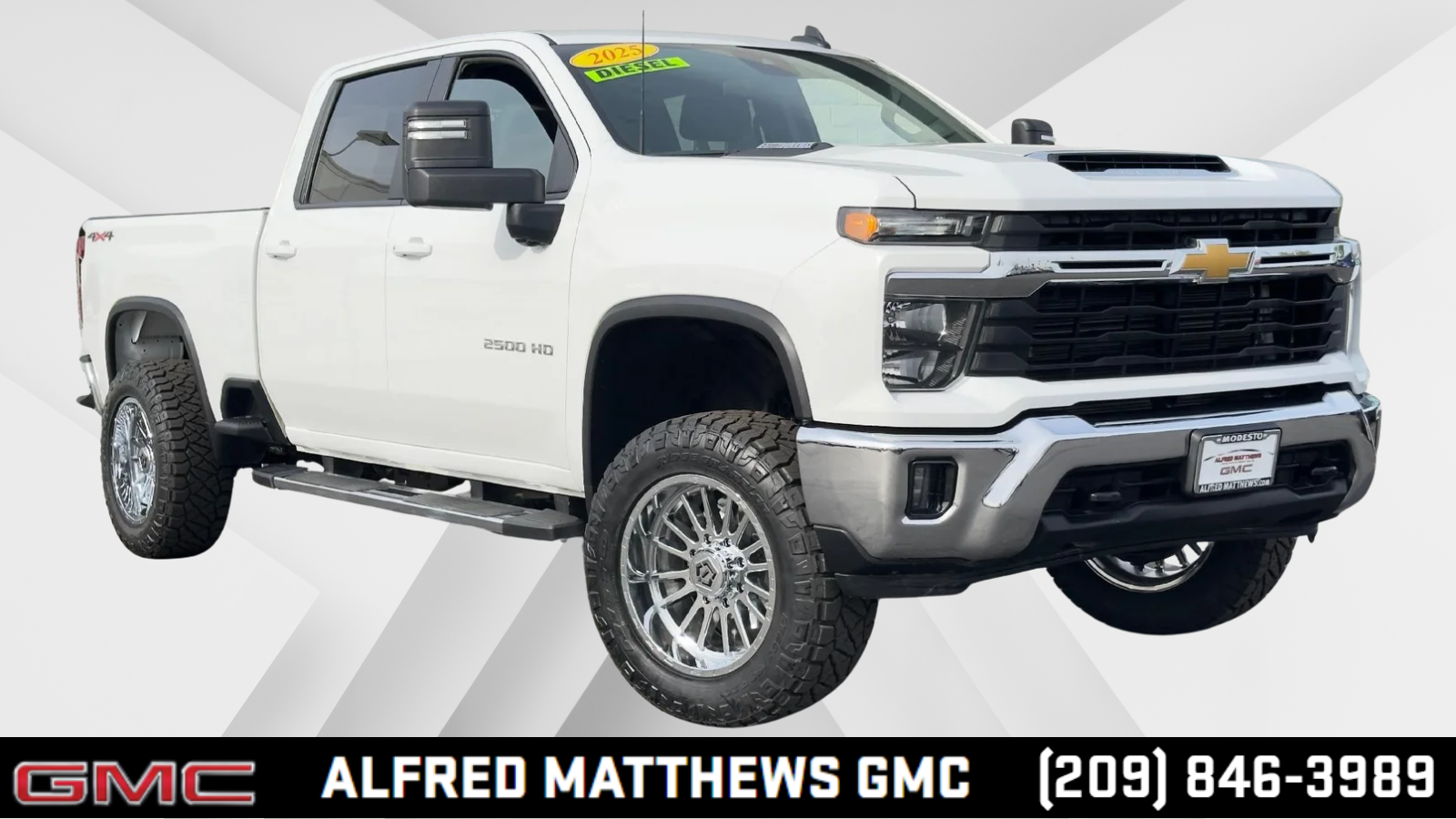 2025 Chevrolet Silverado 2500 HD LT in Summit White — front three-quarter view