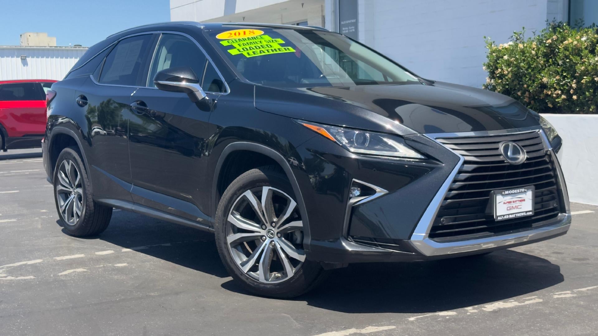 2018 Lexus RX in Black — front three-quarter view