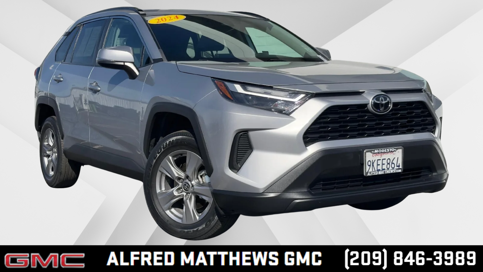 2024 Toyota RAV4 XLE in Gray — front three-quarter view