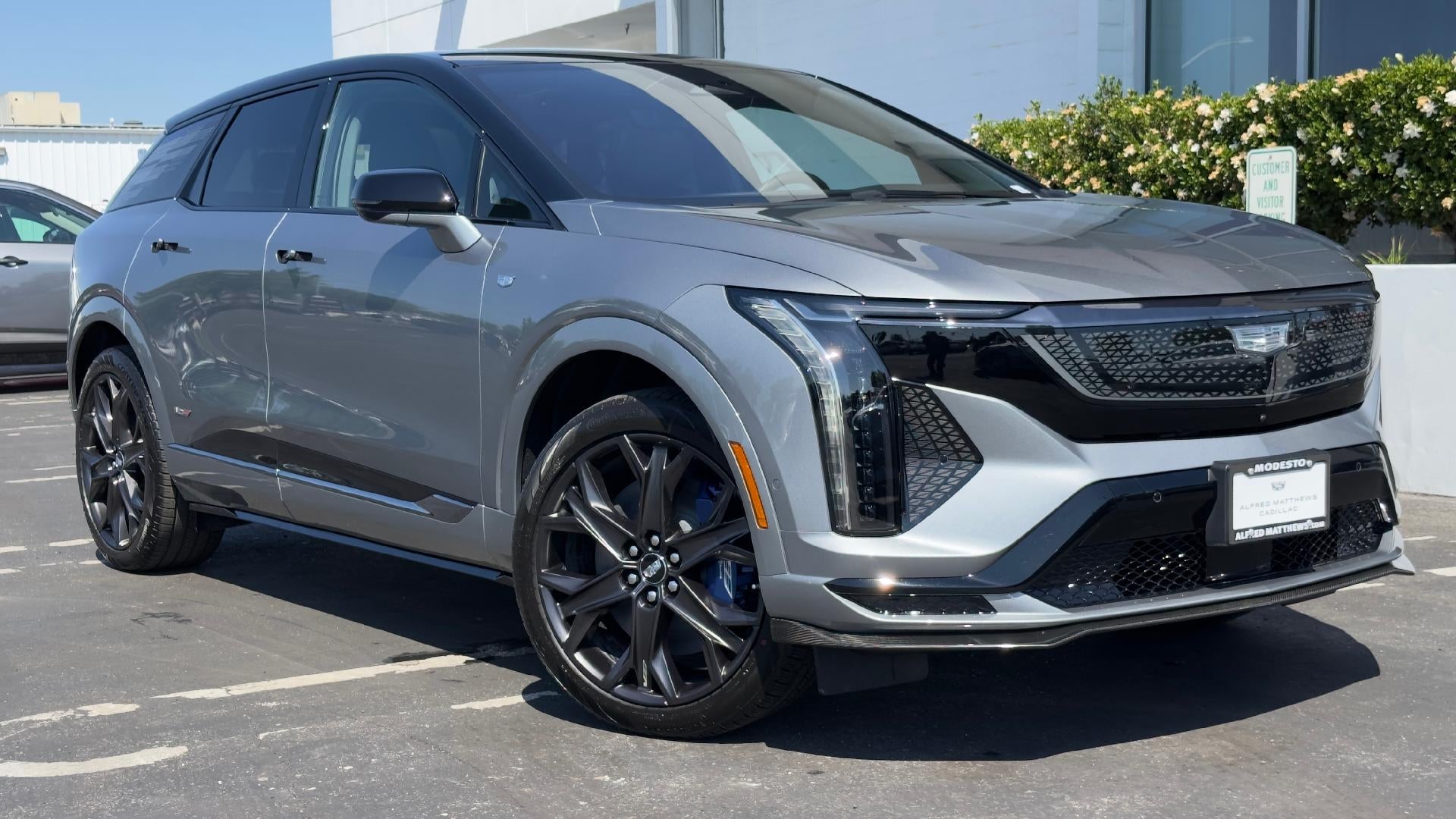 2026 Cadillac OPTIQ V-Series in Argent Silver Metallic — front three-quarter view